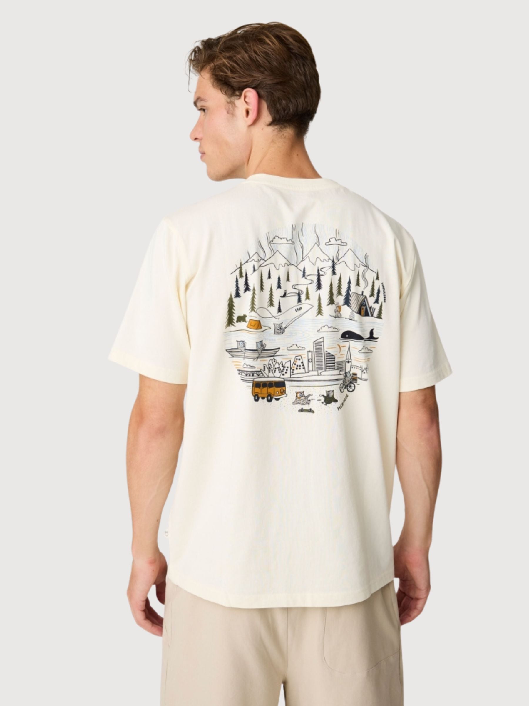TShirt Print Egret Man | Knowledge Cotton Apparel