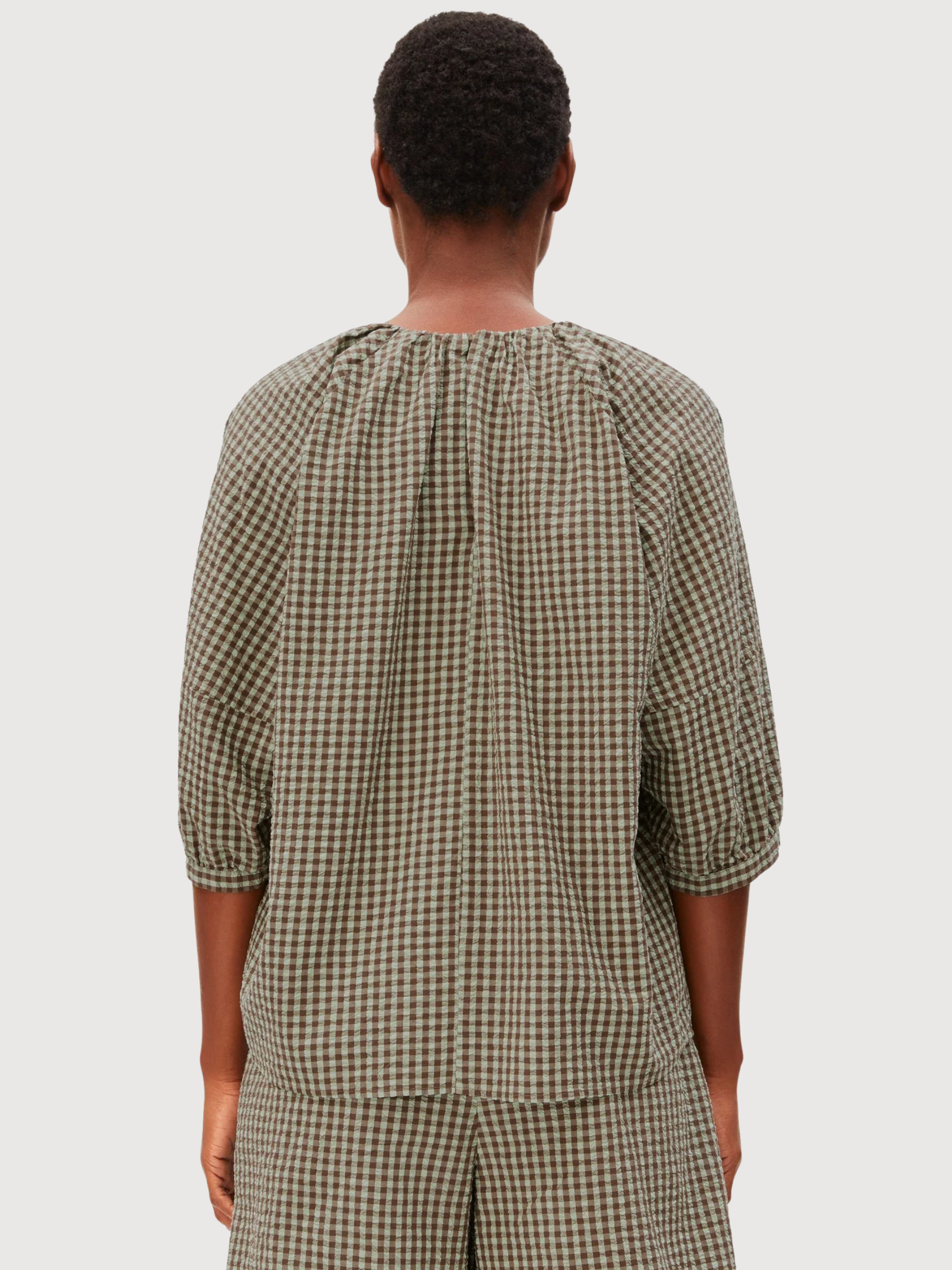 Blouse Vichy Dried Palm | Almedangels