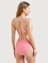 Top bikini Alva a righe sottili rosse | Dedicated