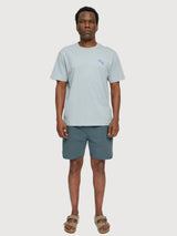 T-Shirt Stampa sul Petto Uomo Blu Ghiaccio | Mazine
