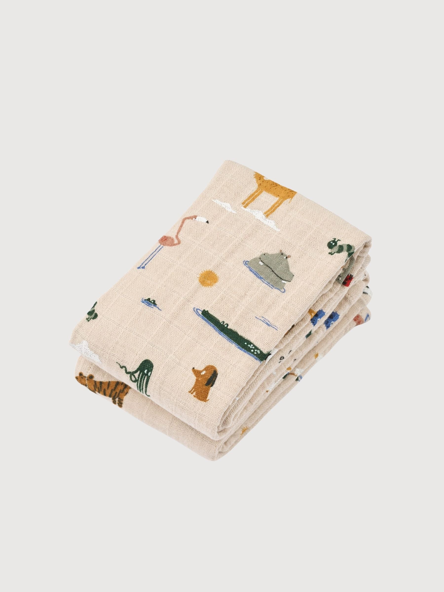 Lewis Muslin Cloth 2 Pack Around The World | Liewood