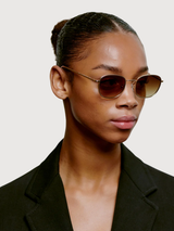Sunglasses Hello Matte Gold Unisex | A.KJAERBEDE