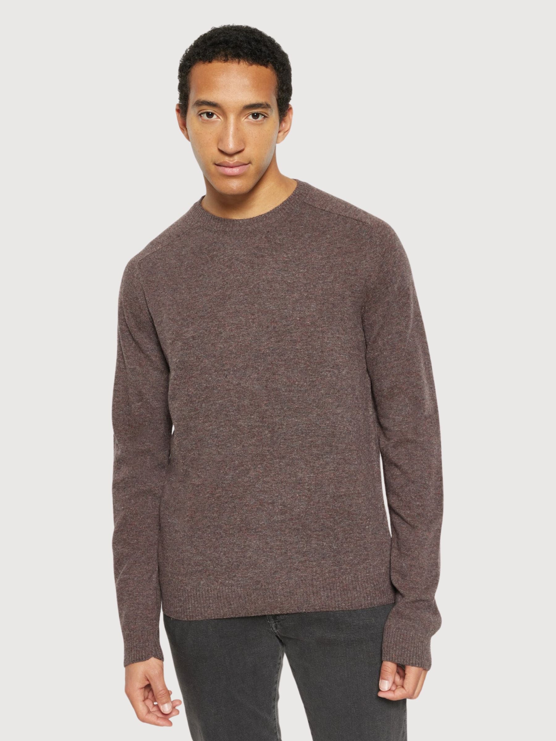 Pullover Wolle Basis Braun Herren | Knowledge Cotton Apparel