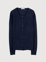 Cardigan Vanessa Woman Blue Mora Viscose | Rifo
