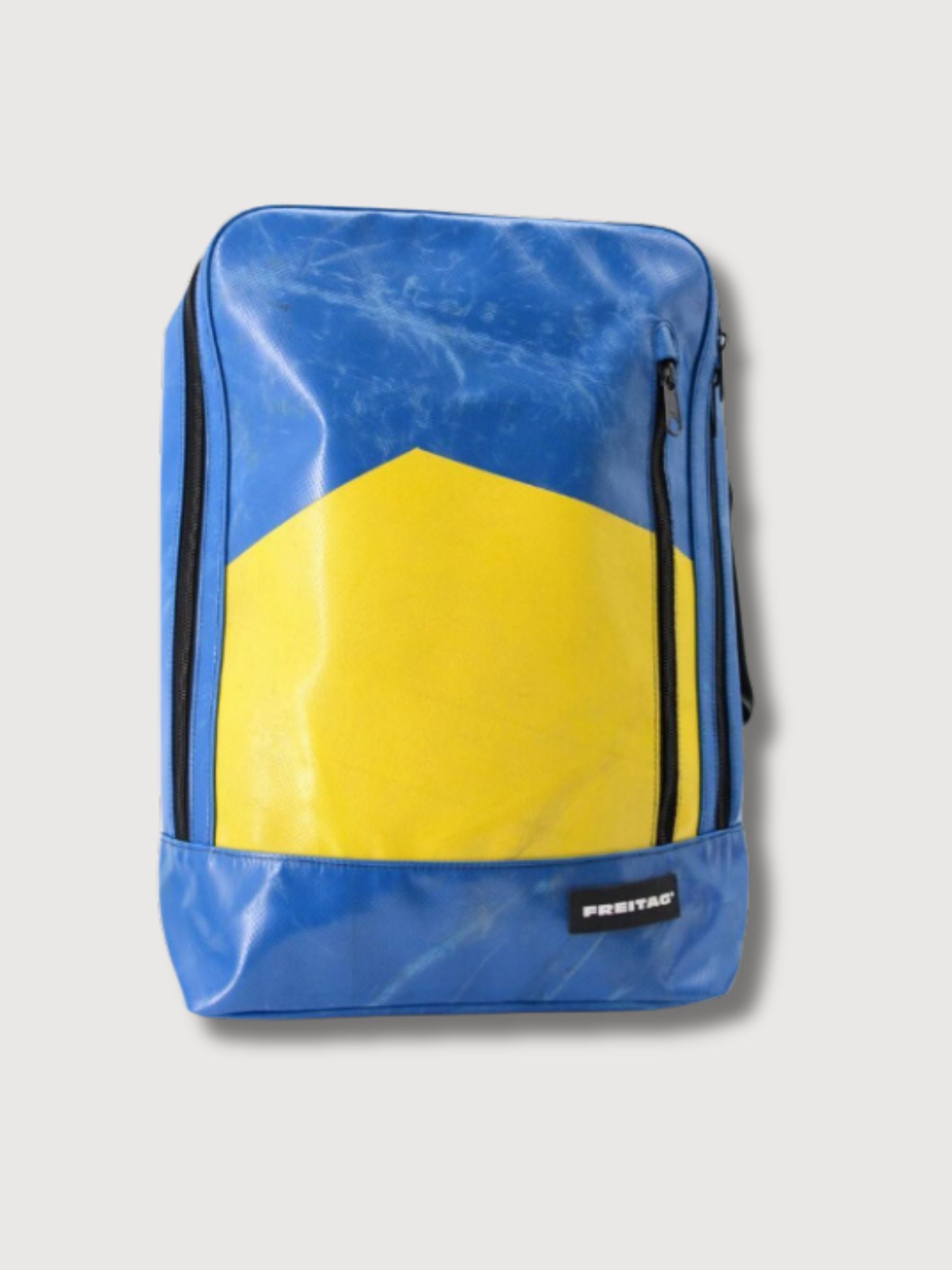 Backpack F306 Hazzard Dark Dark Blue & Yellow in Tarps usati | Freitag