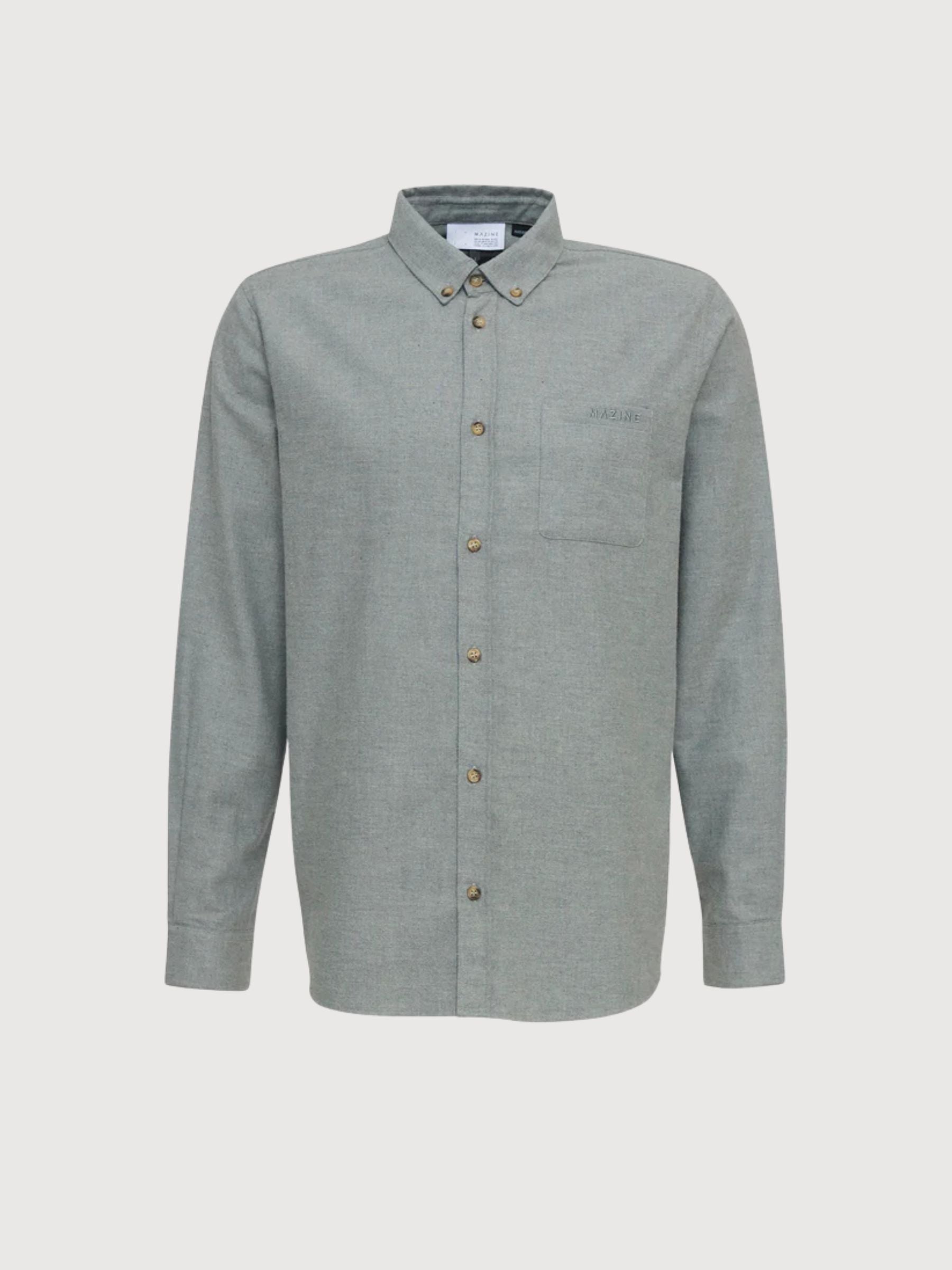 Simo Men Shirt Grey Mel | Mazine