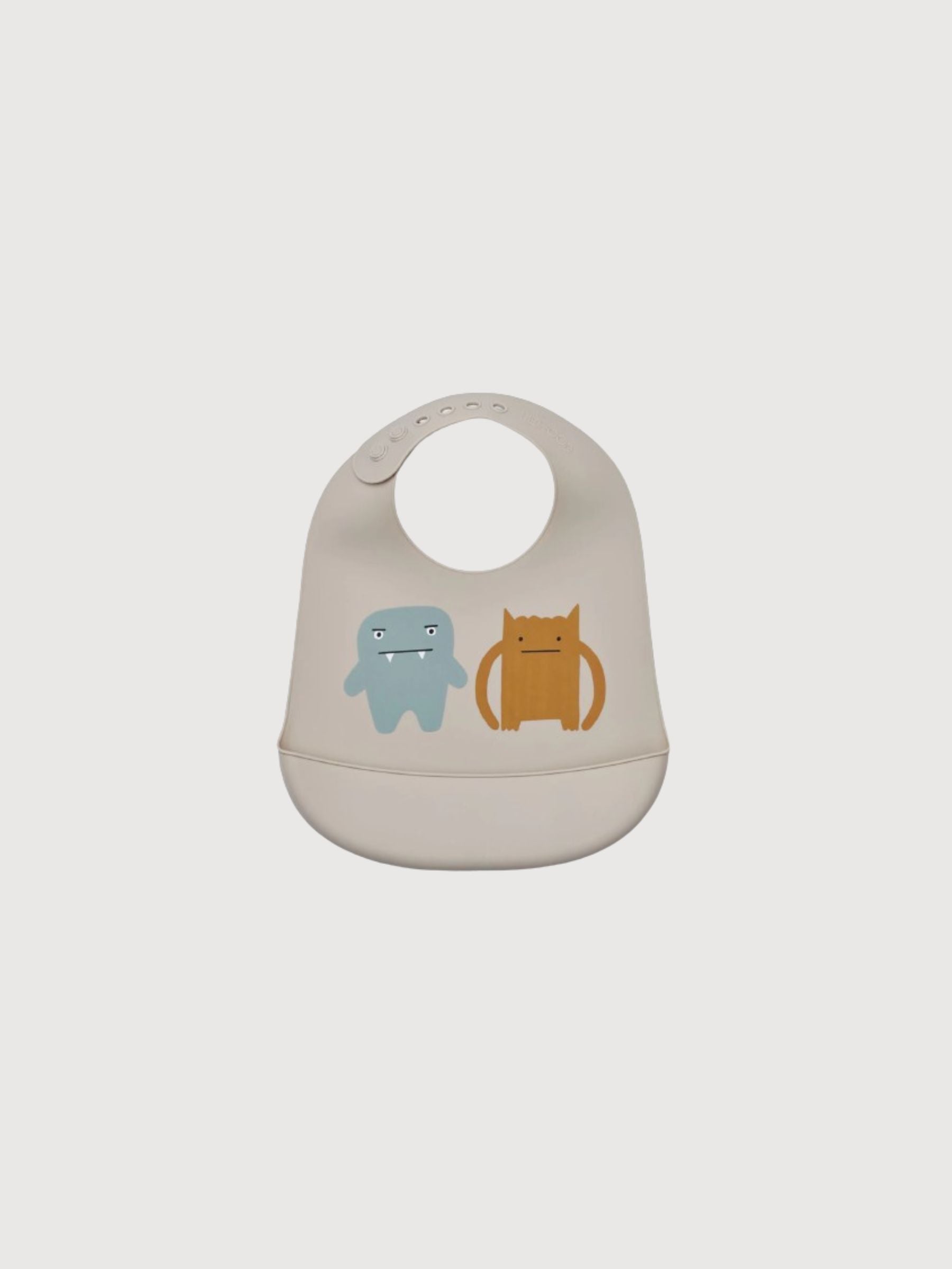 Bib Tilda Silicone 2 Pack Monster Grey Light | Liewood