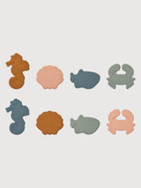 Mini Tappetini da Bagno Paola Confezione 8 Creature Marine Senape Multicolore| Liewood