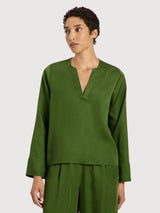 Blouse Tencel Garden Green | Lanius