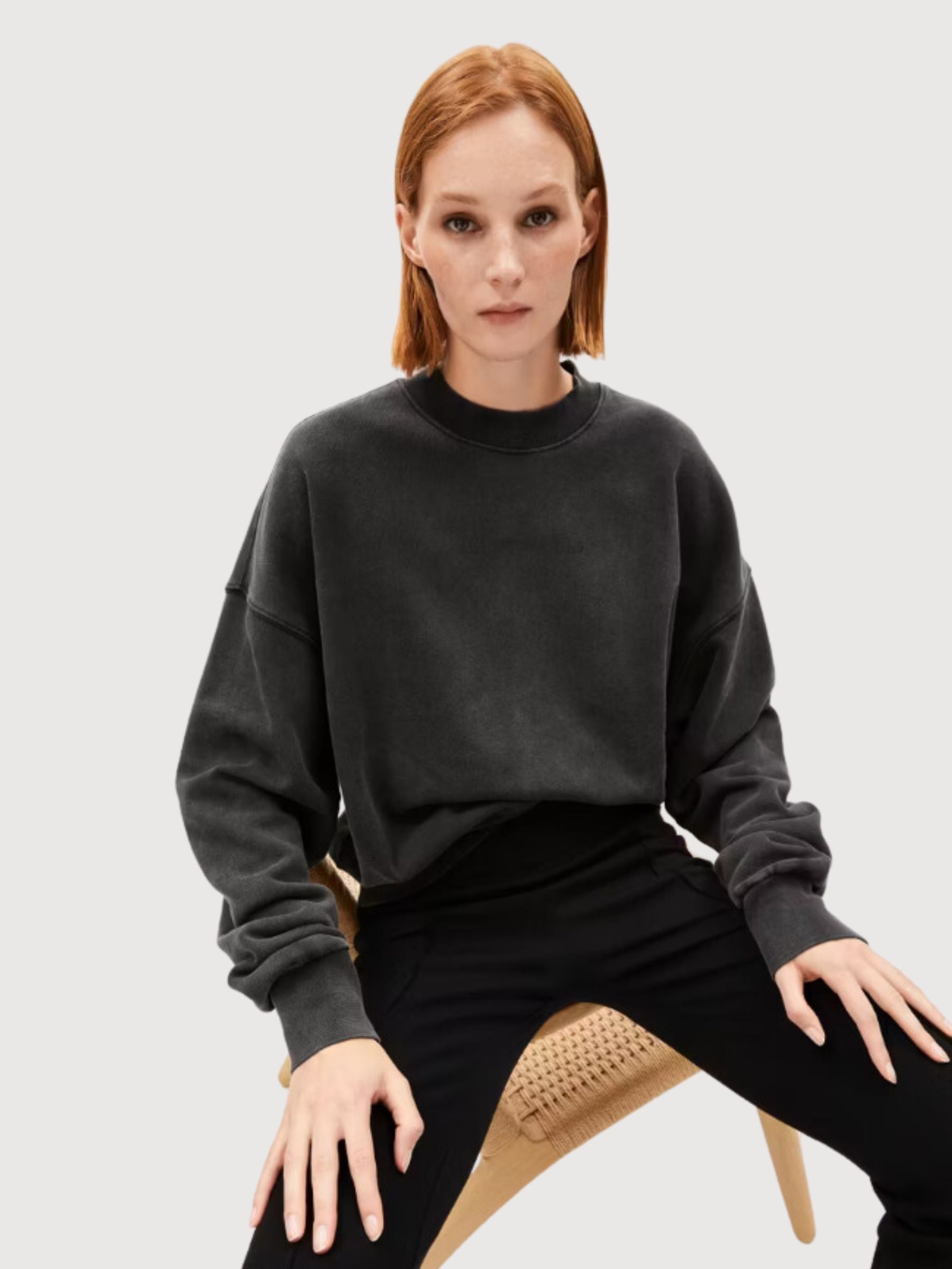 Alizaa Wäsche schwarzer Sweatshirt Frau | Armedangels