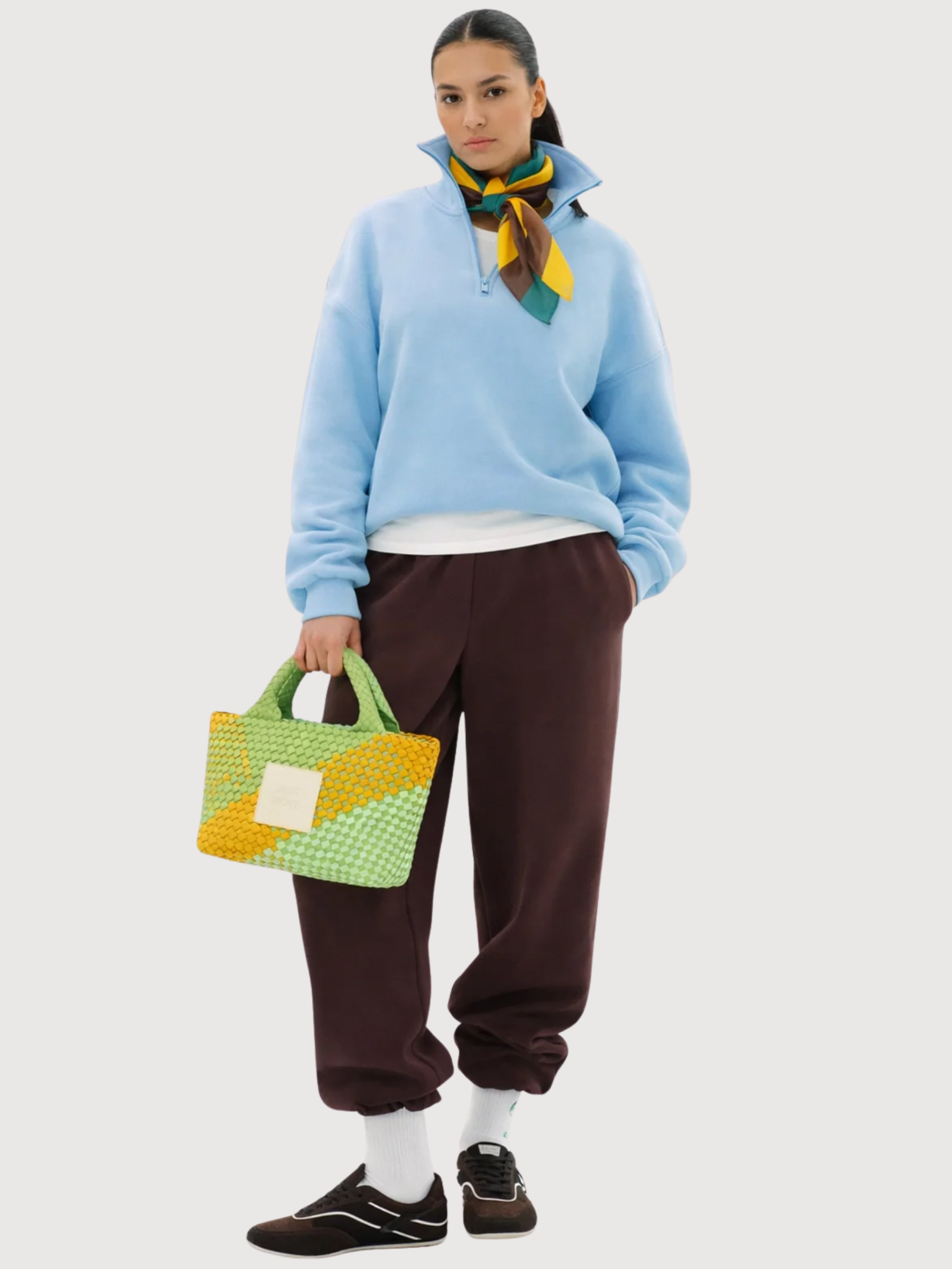 Scarf Doubleside Brown/Yellow/Blue | Verb To Do