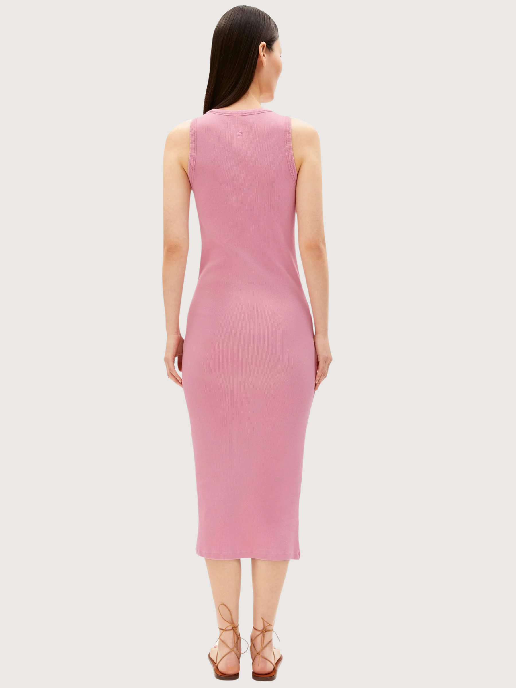 GMT DYE BODYCON RIB DRESS Washed Berry | ARMEDANGELS