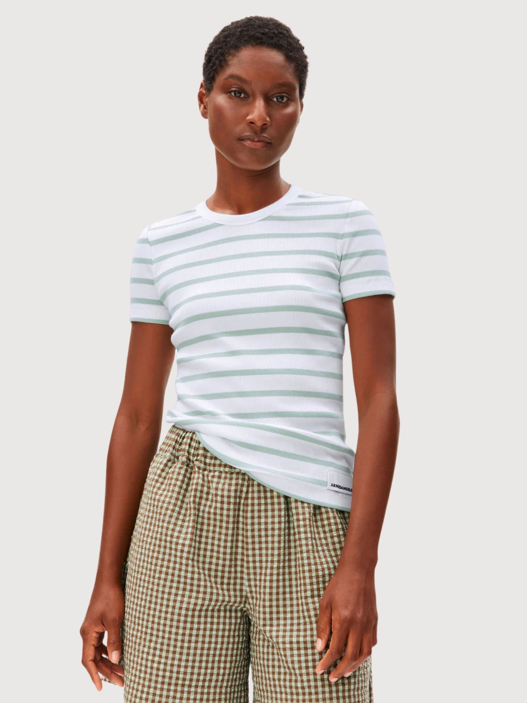 Kardaa Stripes T-Shirt White-Foam | ARMEDANGELS