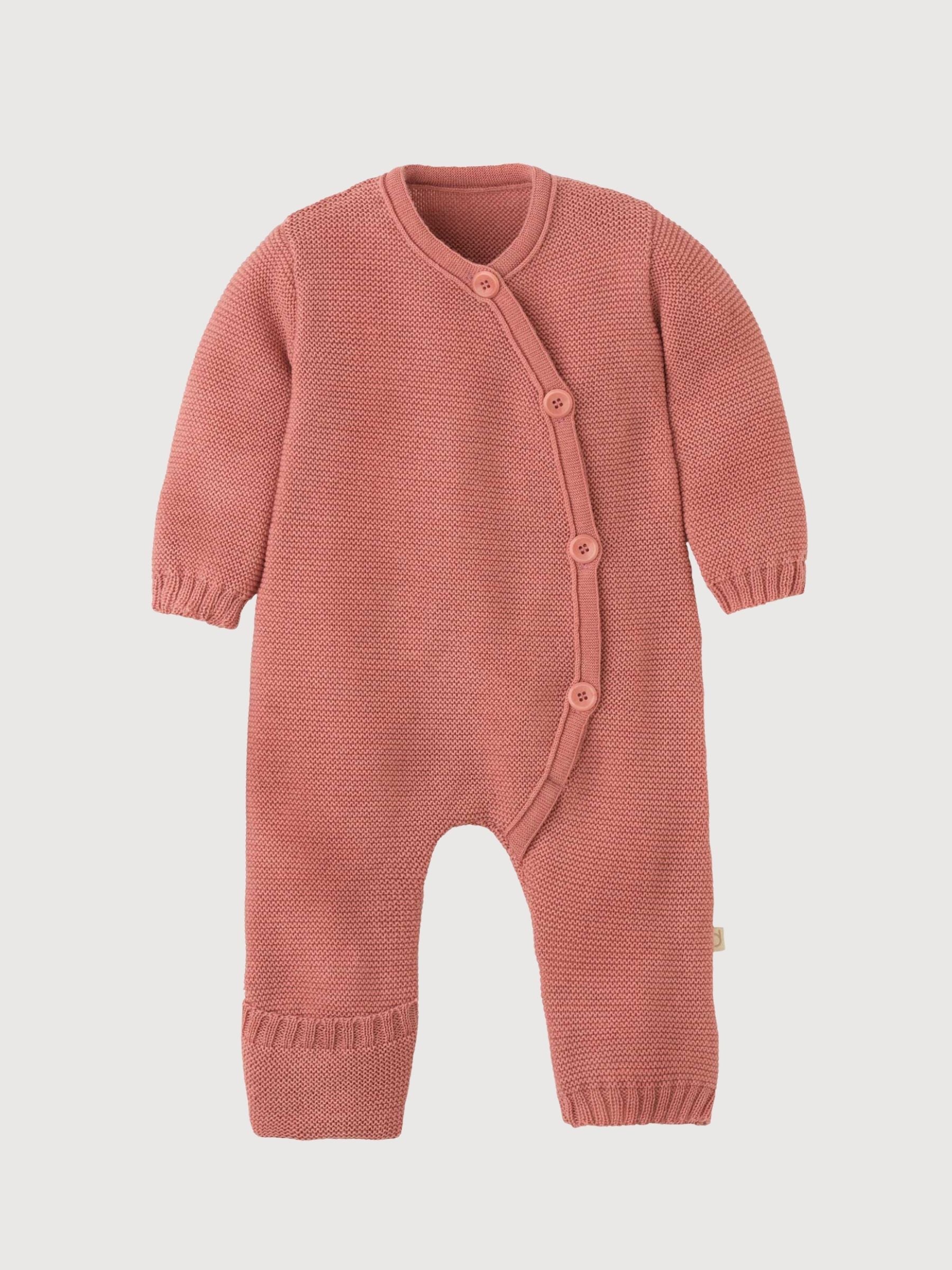 Completo lavorato a maglia in lana rosa chiaro Bab y | Disana