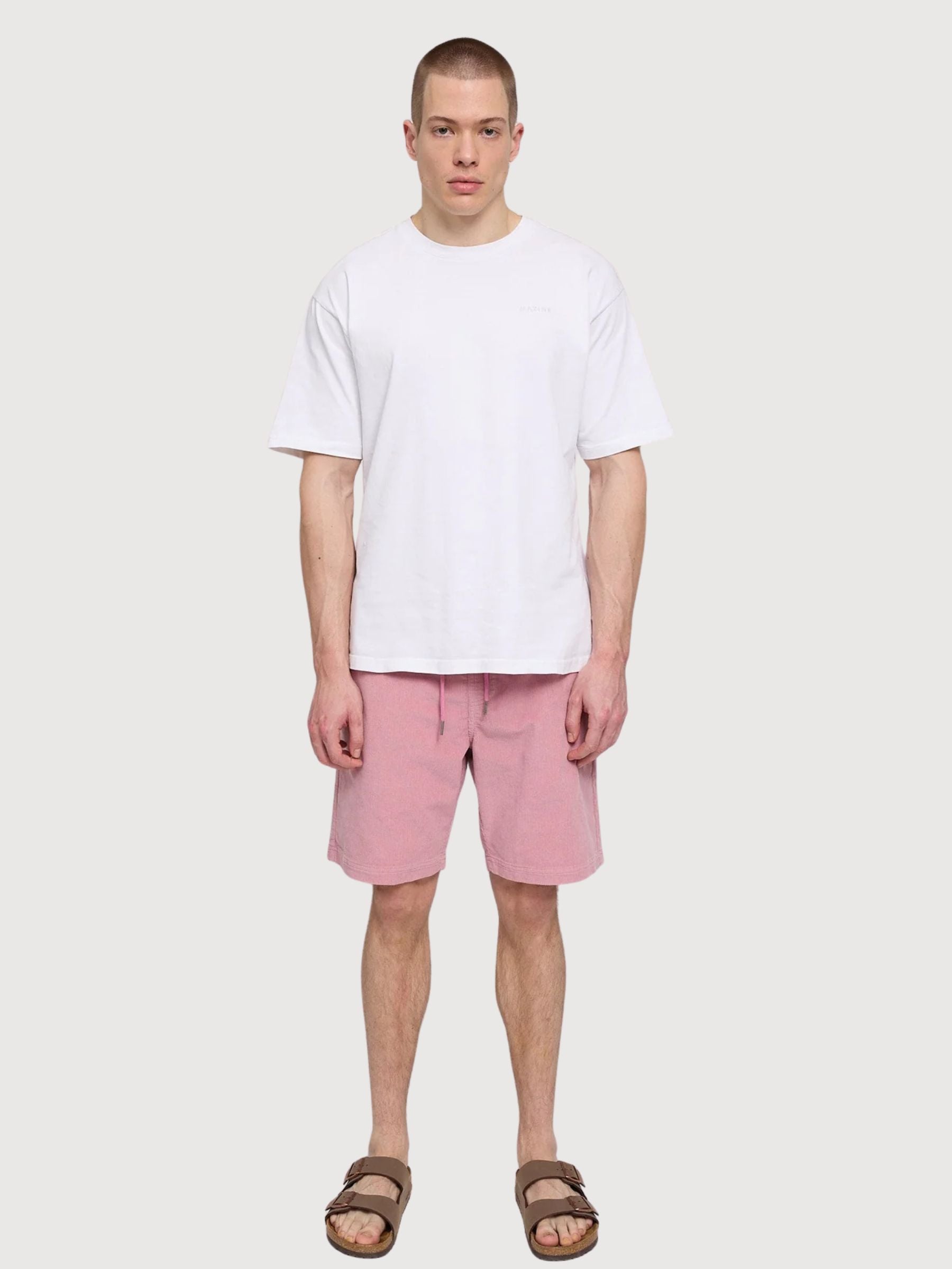 Shorts Corduroy Pull-on Man Blush Pink | Mazine