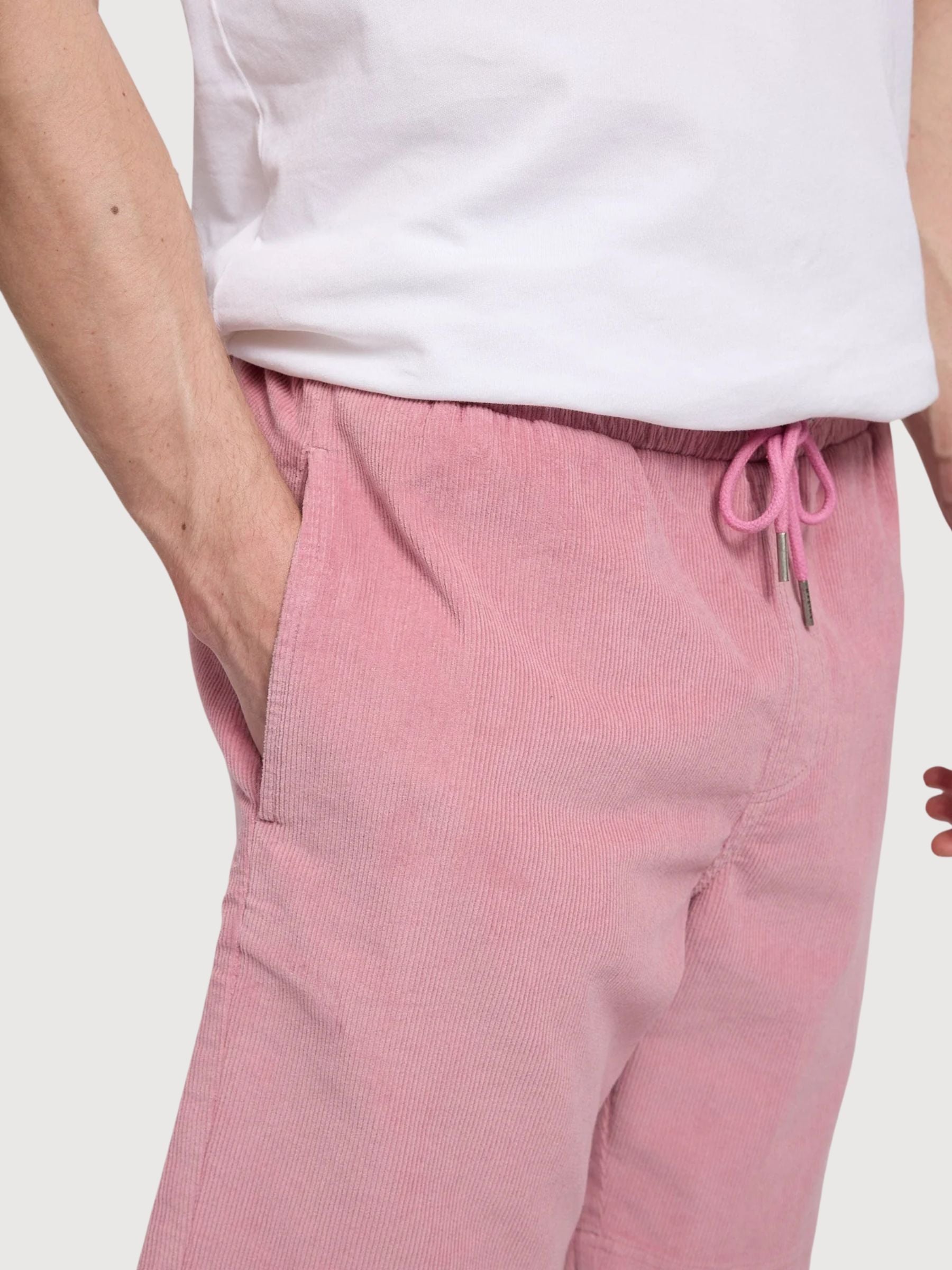 Shorts Corduroy Pull-on Man Blush Pink | Mazine