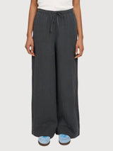 Trouser Drawstring Linen Woman Anthra | Mazine