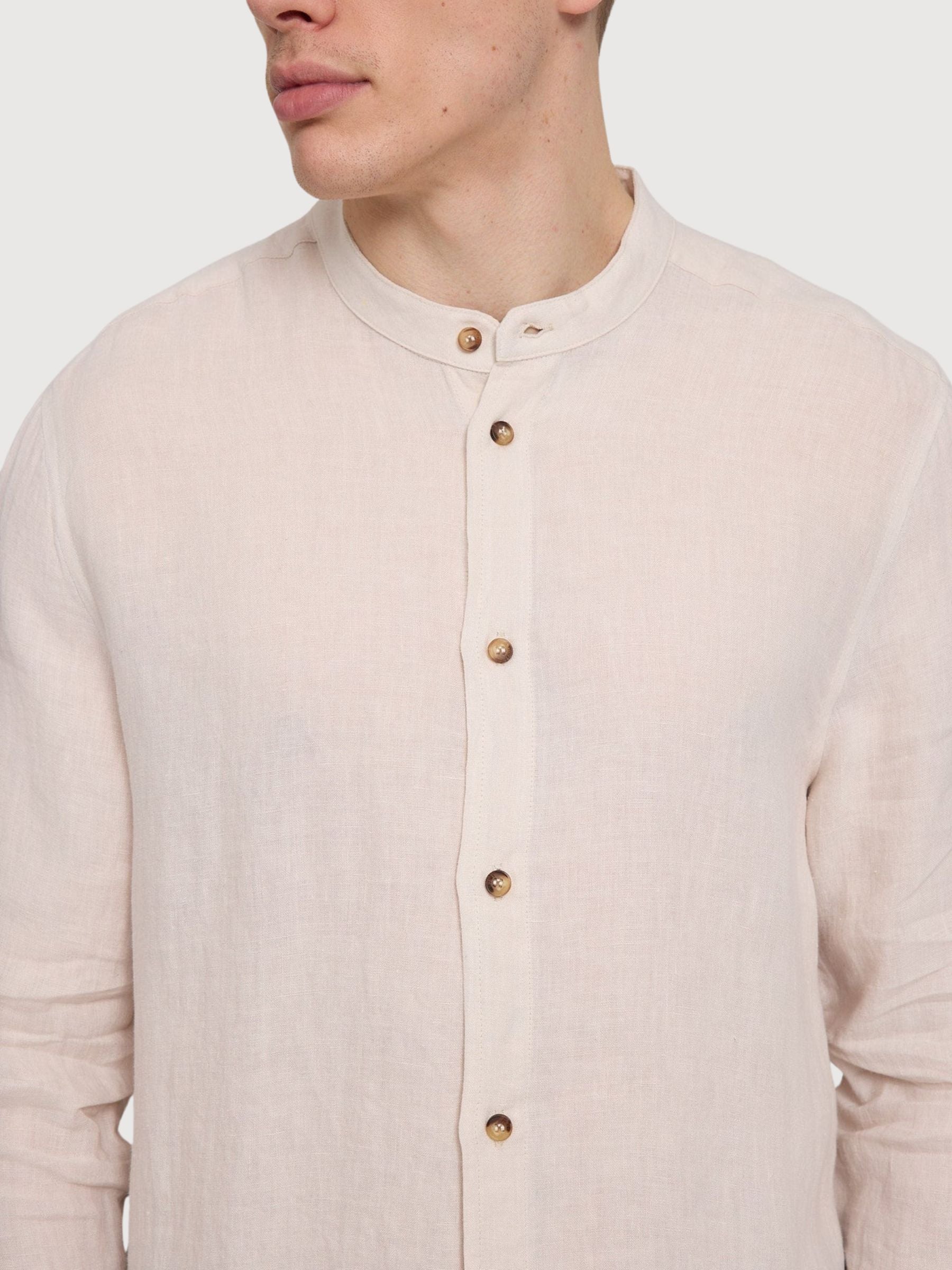 Shirt Stand Collar Linen Man Moon | Mazine