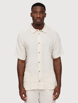 Camicia Uomo Lino Manica Corta Moon | Mazine