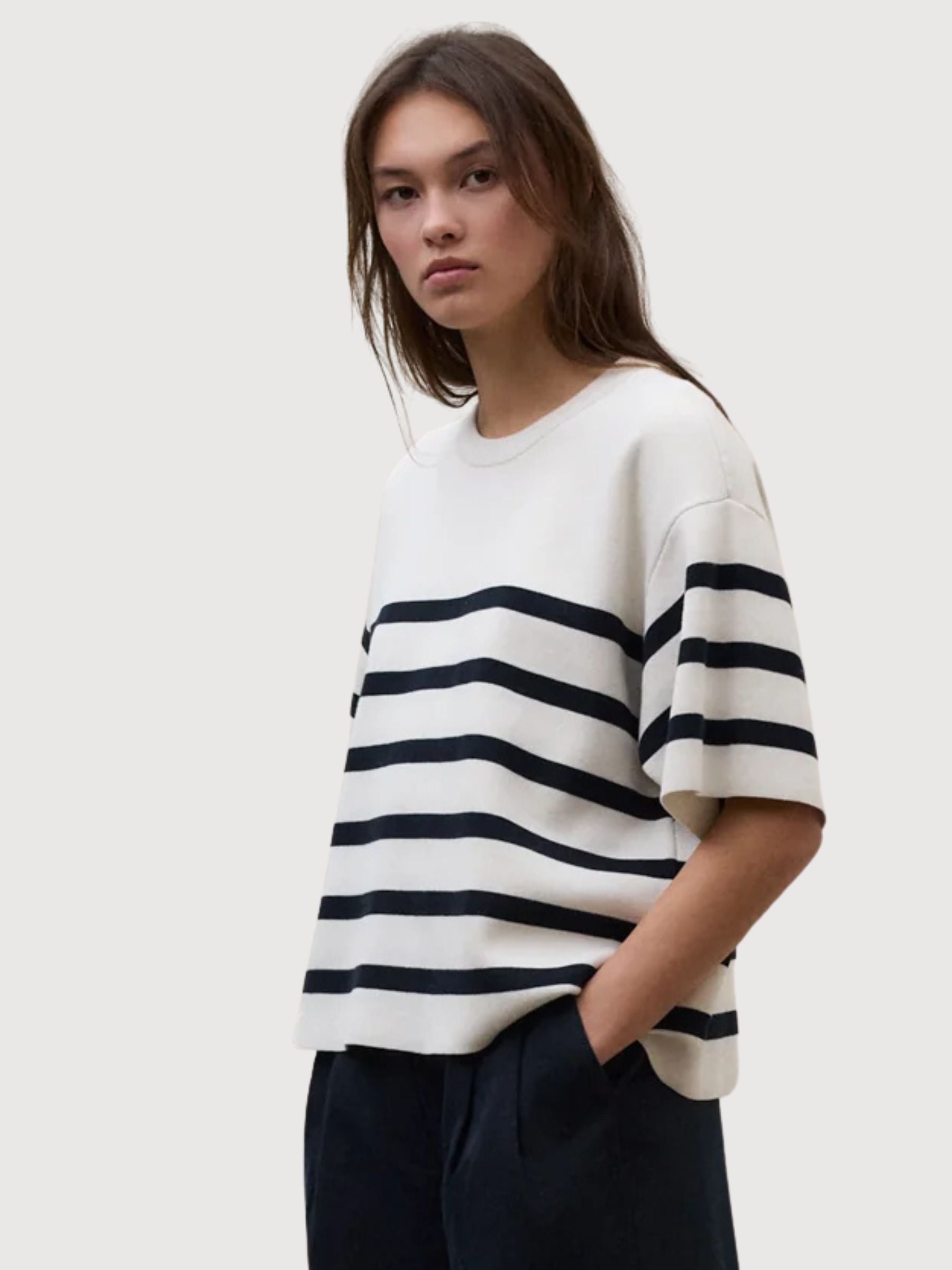 T-Shirt Marina Knit Woman Raw | Ecoalf
