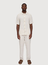 Camicia Uomo Lino Manica Corta Moon | Mazine