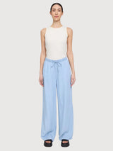Hose Tunnelzug Tencel Damen Hellblau | Mazine