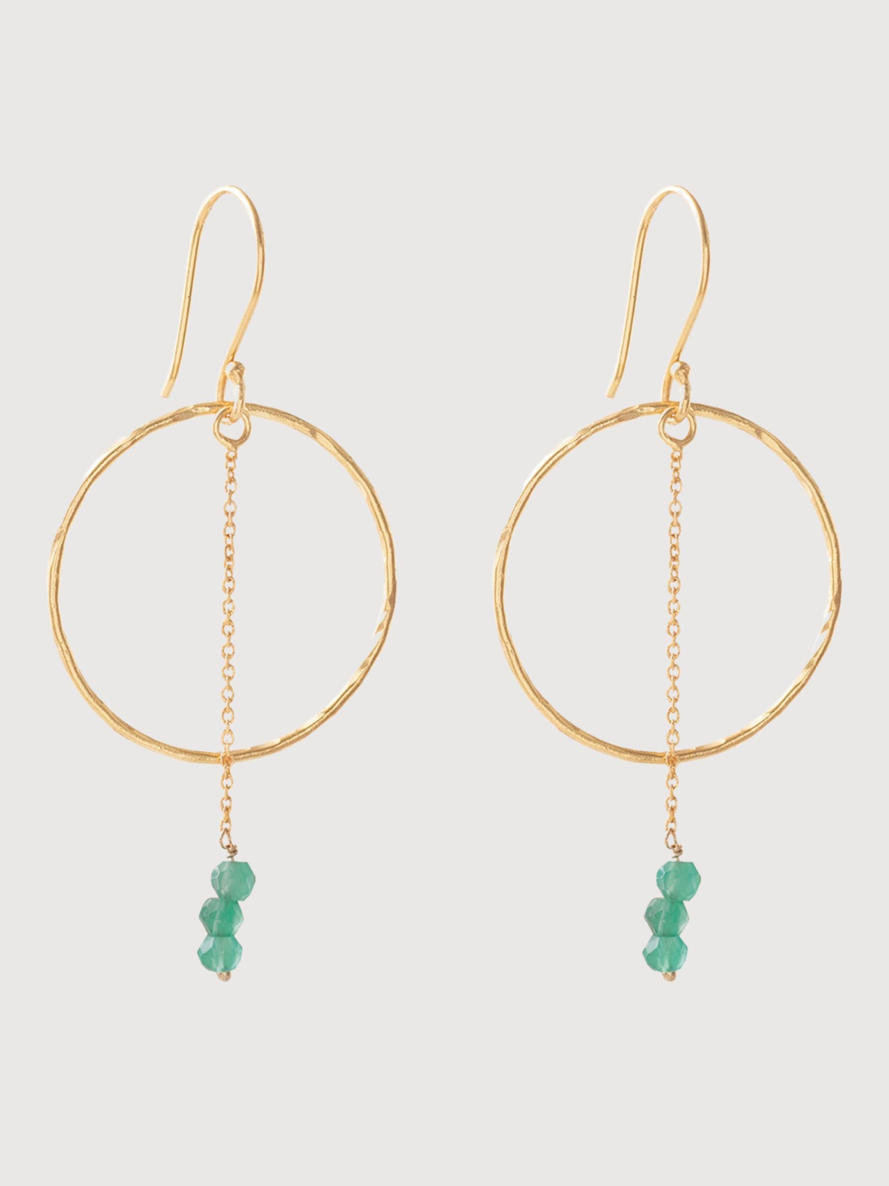 Earrings Talent Aventurine Gold | A Beautiful Story