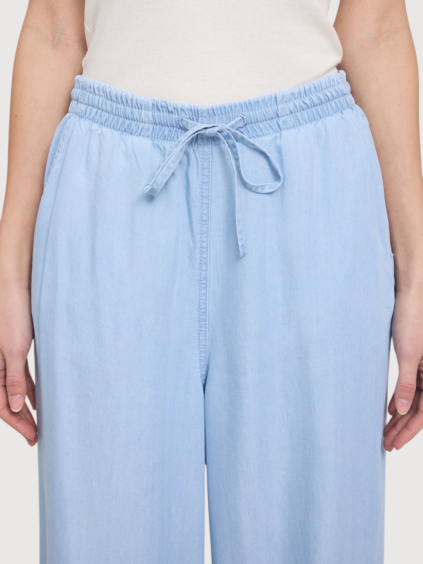 Hose Tunnelzug Tencel Damen Hellblau | Mazine