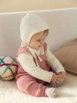 Bonnet Knitted Beige Baby Wool | Disana