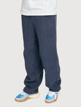 Pantalone Lino Pull-On Uomo Blu Inchiostro | Mazine