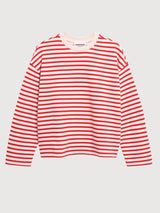 Sweat Frankaa Stripe Mars Red | Armedangels