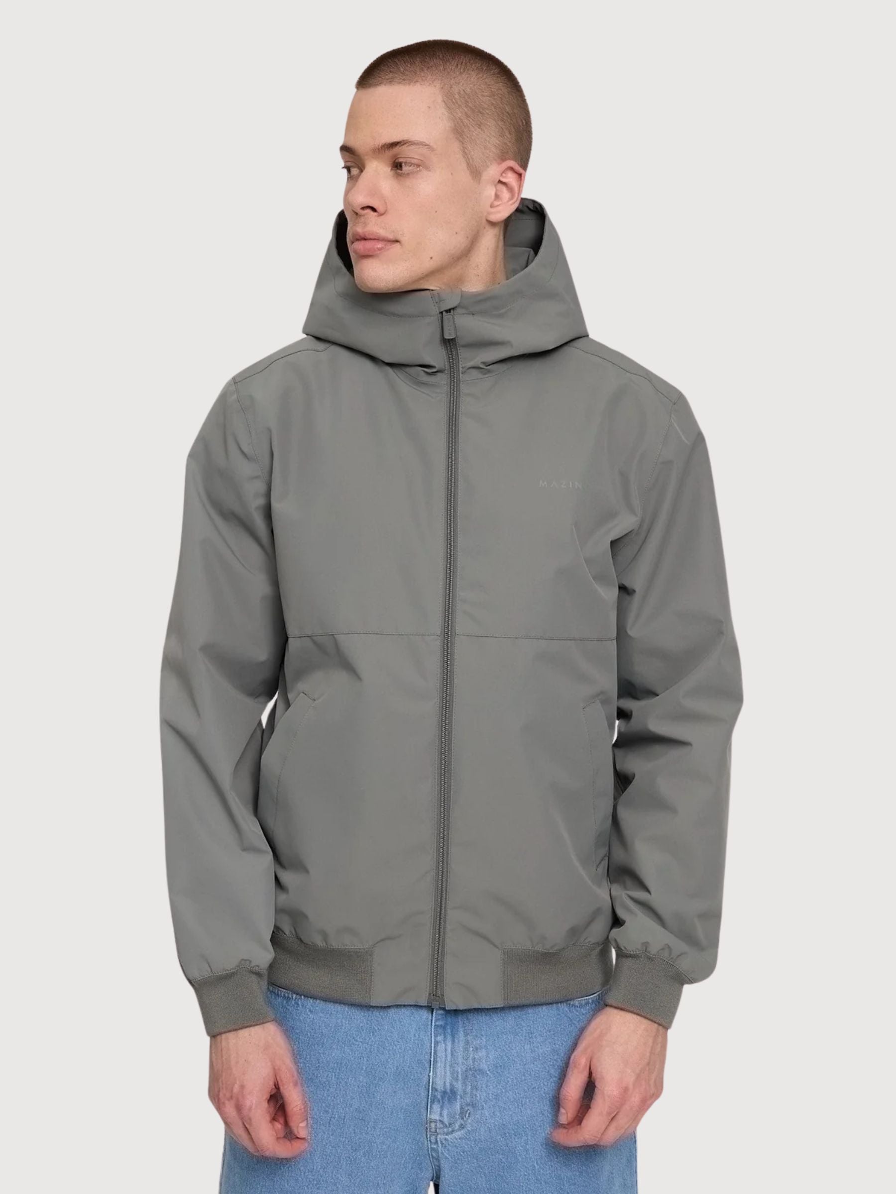 Giacca Antipioggia Uomo Azzurra | Mazine