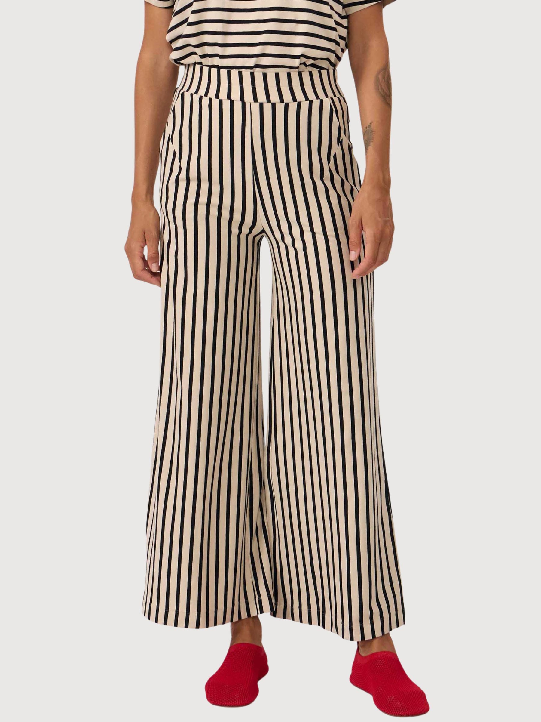 Trouser Palau Stripes Black Woman | Suite13lab