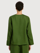 Blouse Tencel Garden Green | Lanius