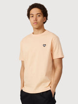 Heart T-shirt Peach | MAKIA