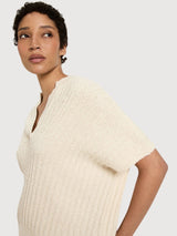 Pullover Boucle Creme Gots | Lanius