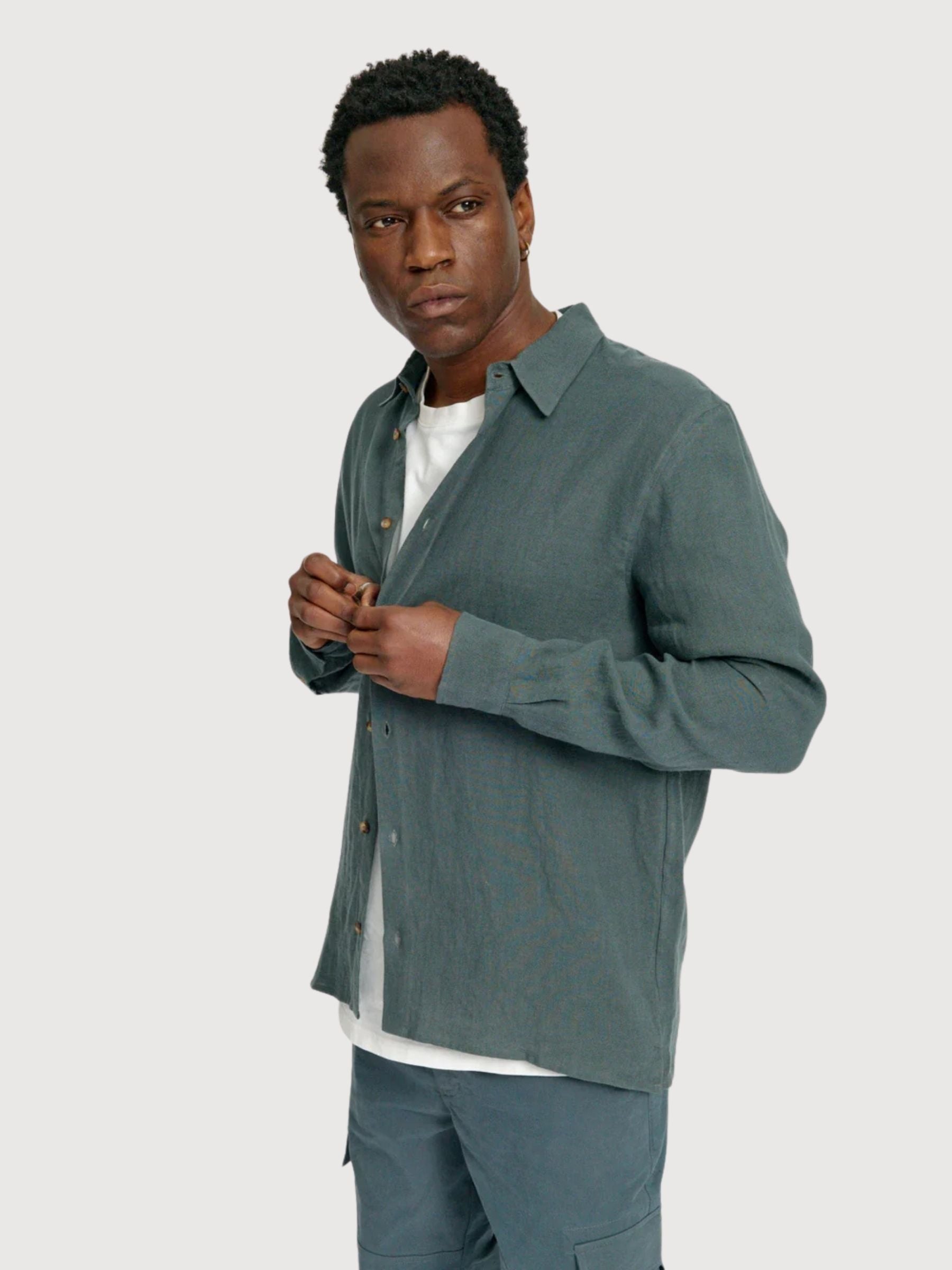 Shirt Classic Linen Man Bottle | Mazine