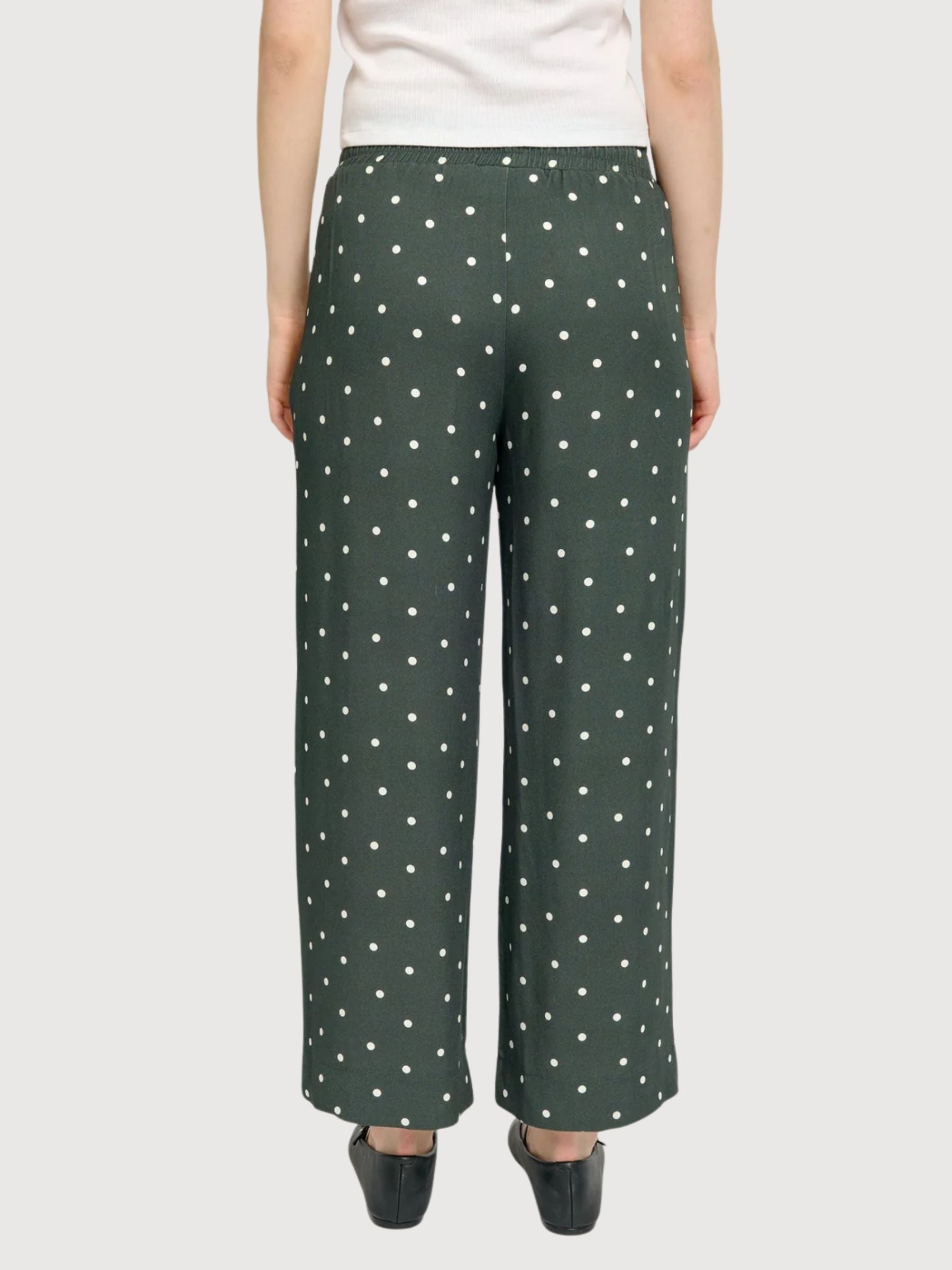 Pantaloni da donna in viscosa stampata a gamba larga | Mazine