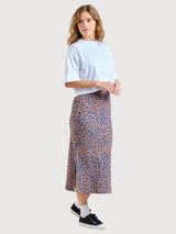 Rib Skirt Kvarnvik Leopard Light Brown | Dedicated