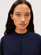 FEINSTRICK-CARDIGAN Tinted Navy | ARMEDANGELS