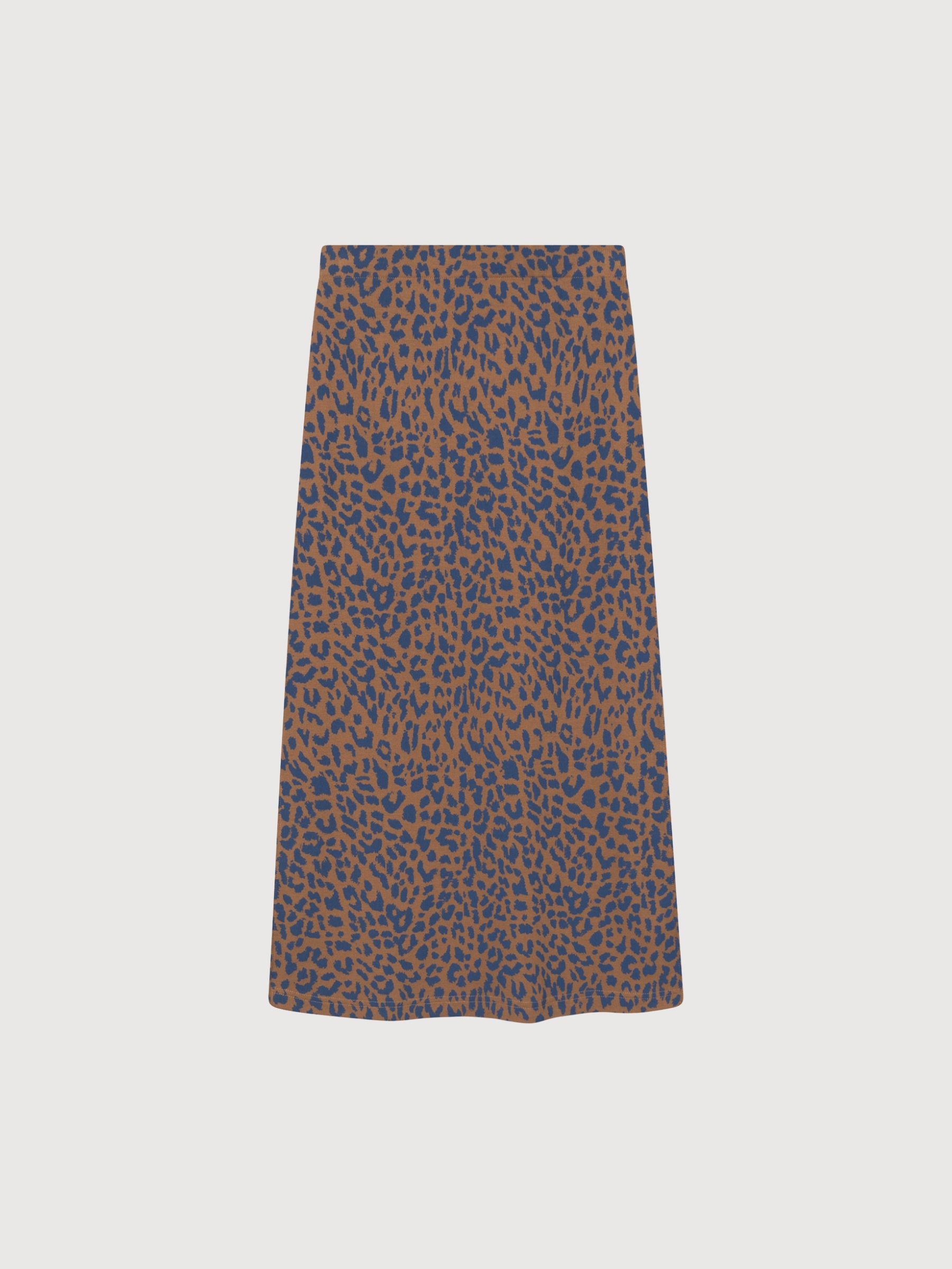 Rib Skirt Kvarnvik Leopard Light Brown | Dedicated