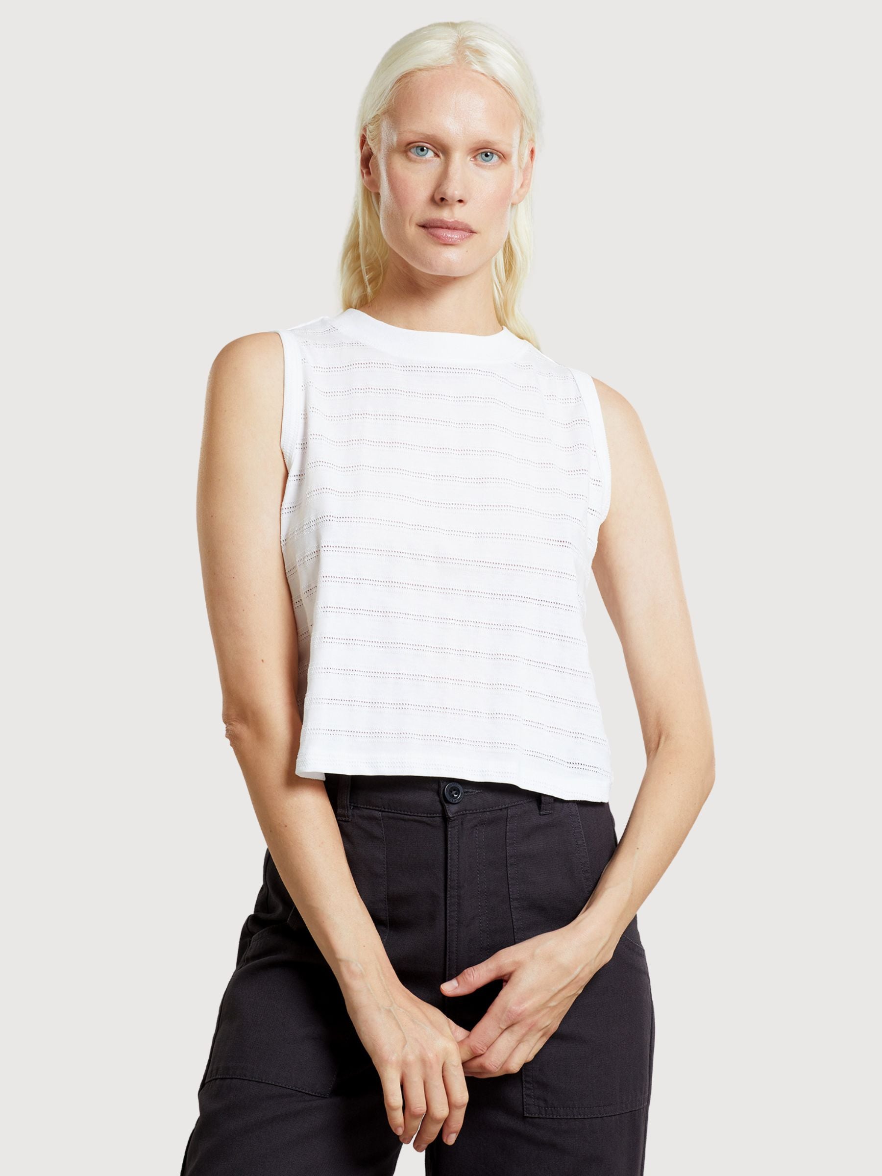 Top Namsos Lace Weiss Damen Cotone | Dedicated