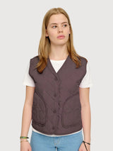 Vest Basic Light Padded Woman Eggplant | Mazine