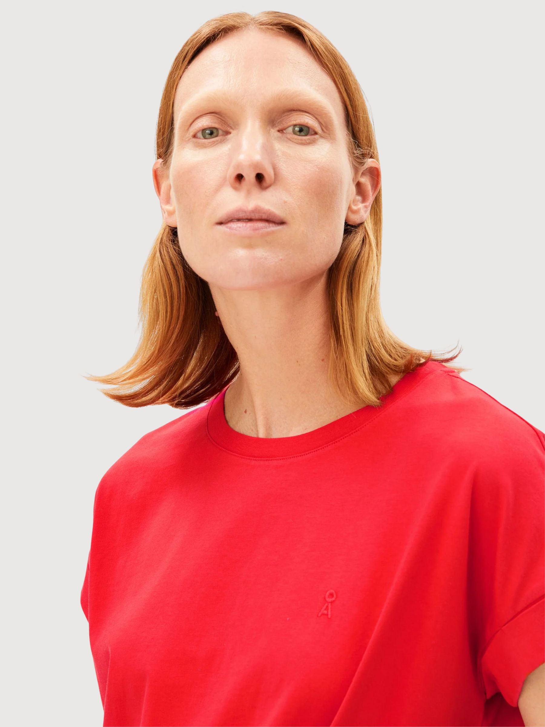 Maglietta Idaara Tinted Mars Red Woman | Armedangels