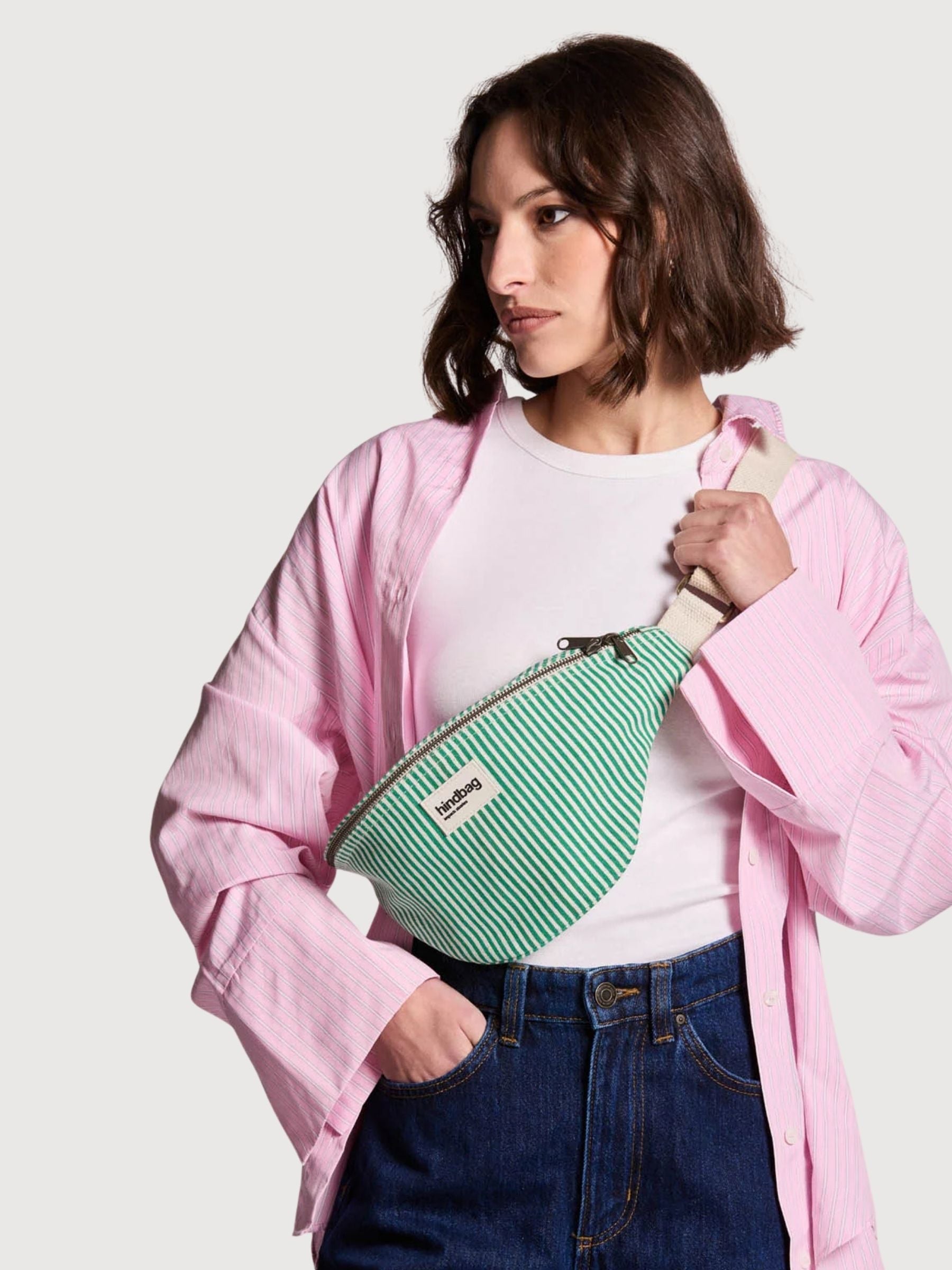 Marsupio Olivia Righe Verdi | Hindbag