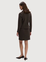 Cardigan Carina Cafe Woman Wool/Cotton | Stapf