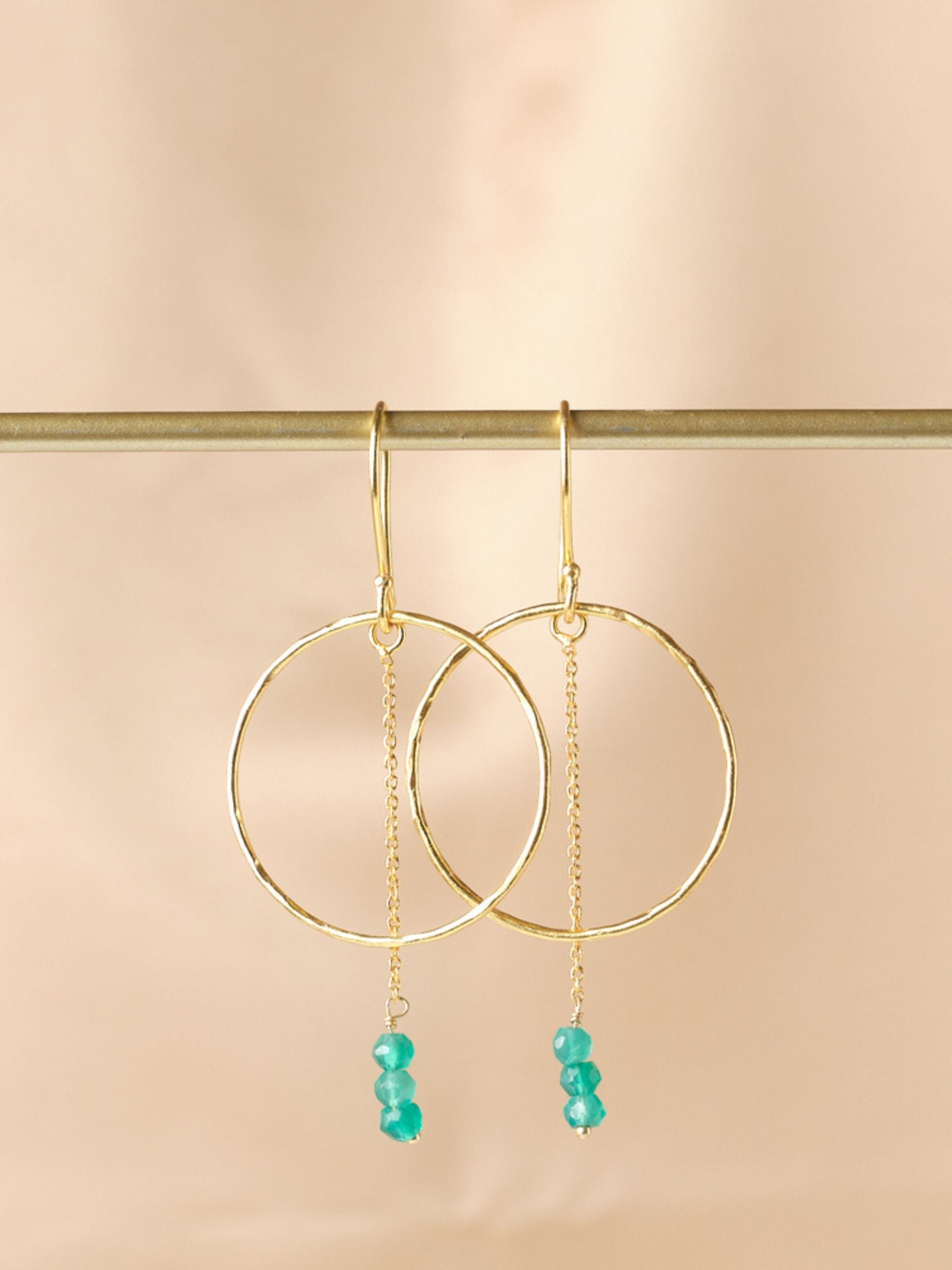 Earrings Talent Aventurine Gold | A Beautiful Story