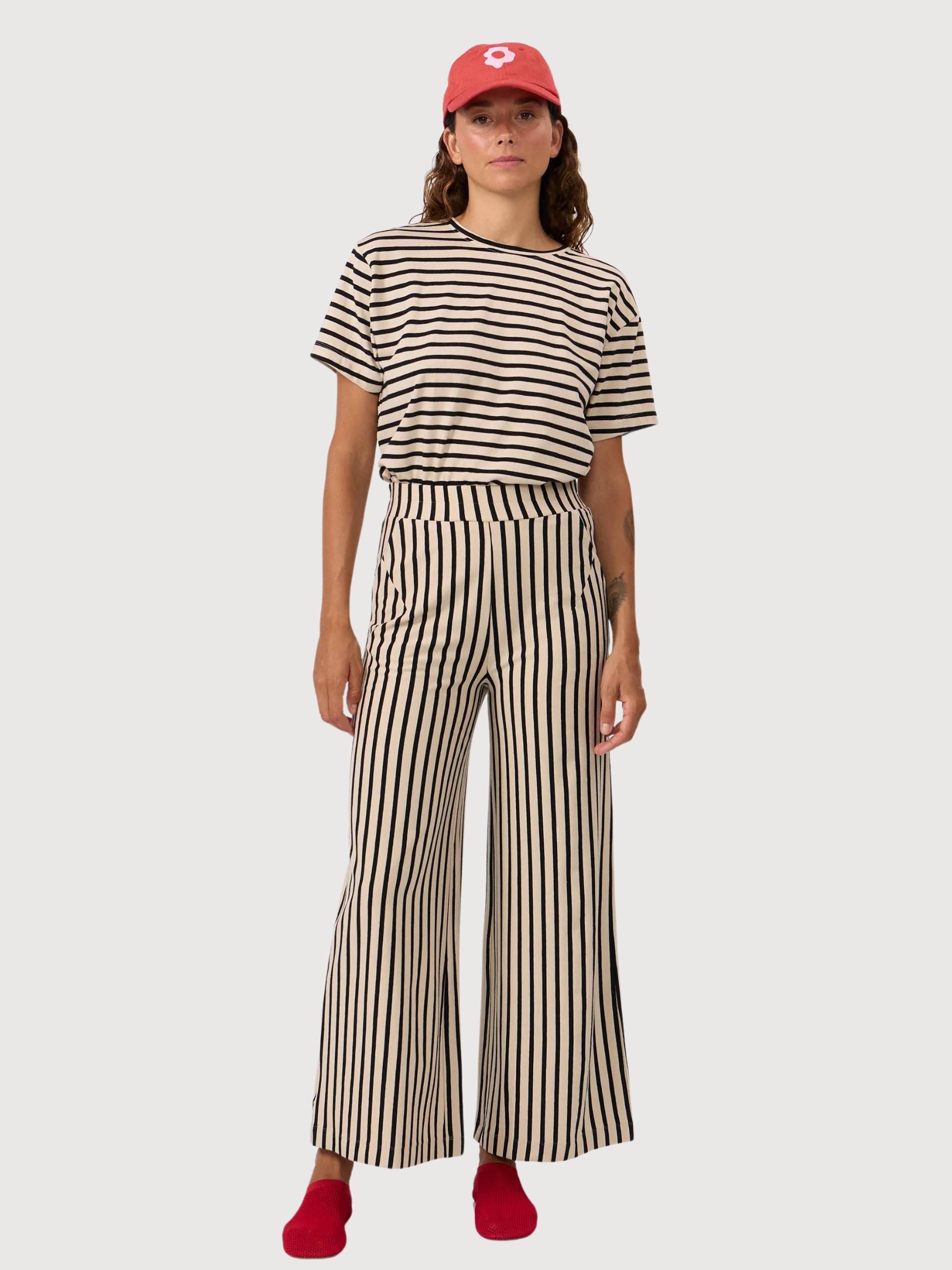 Trouser Palau Stripes Black Woman | Suite13lab