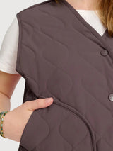 Vest Basic Light Padded Woman Eggplant | Mazine