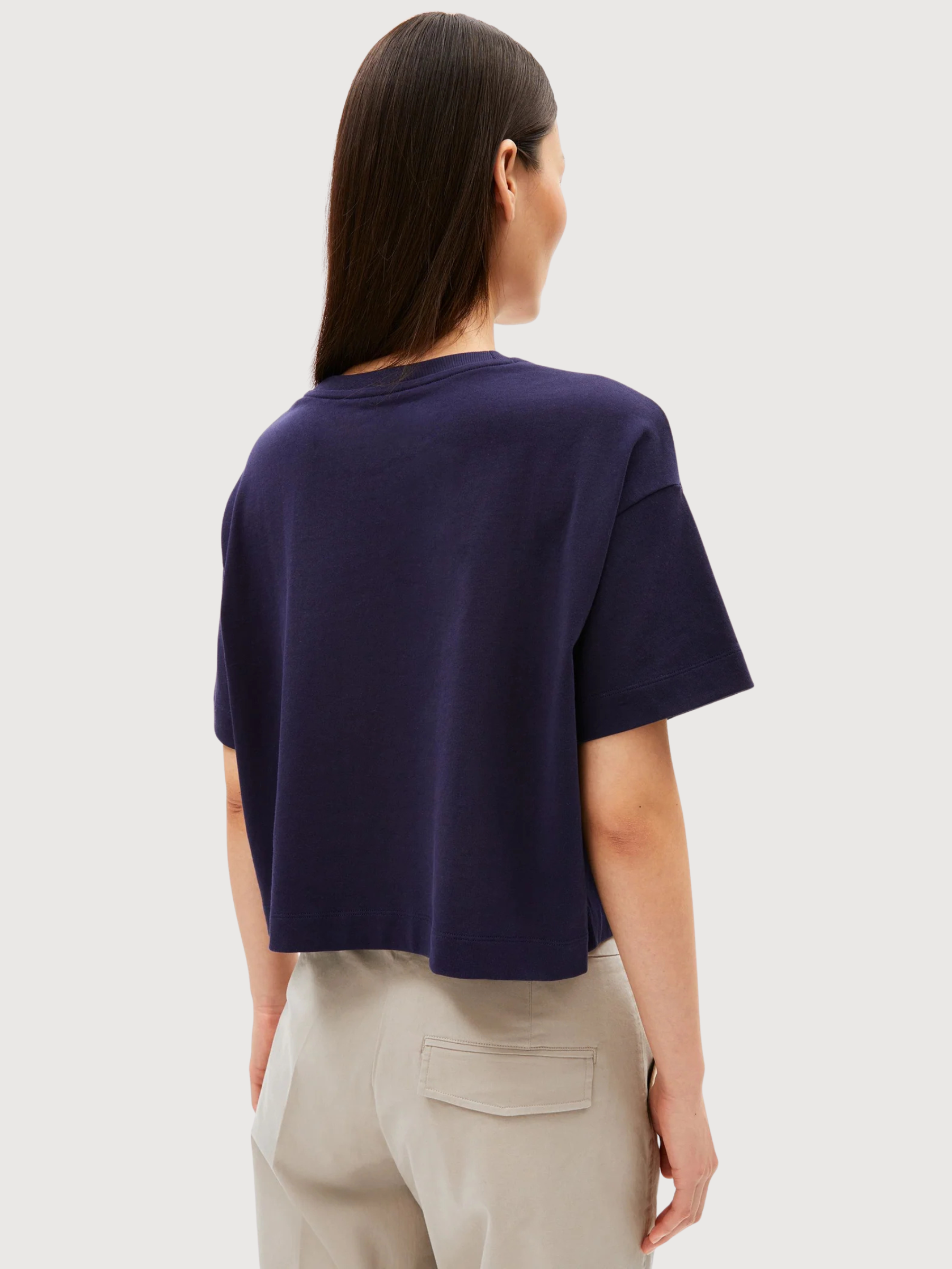 T-Shirt Albertaraa Tinted Navy Woman | Armedangels